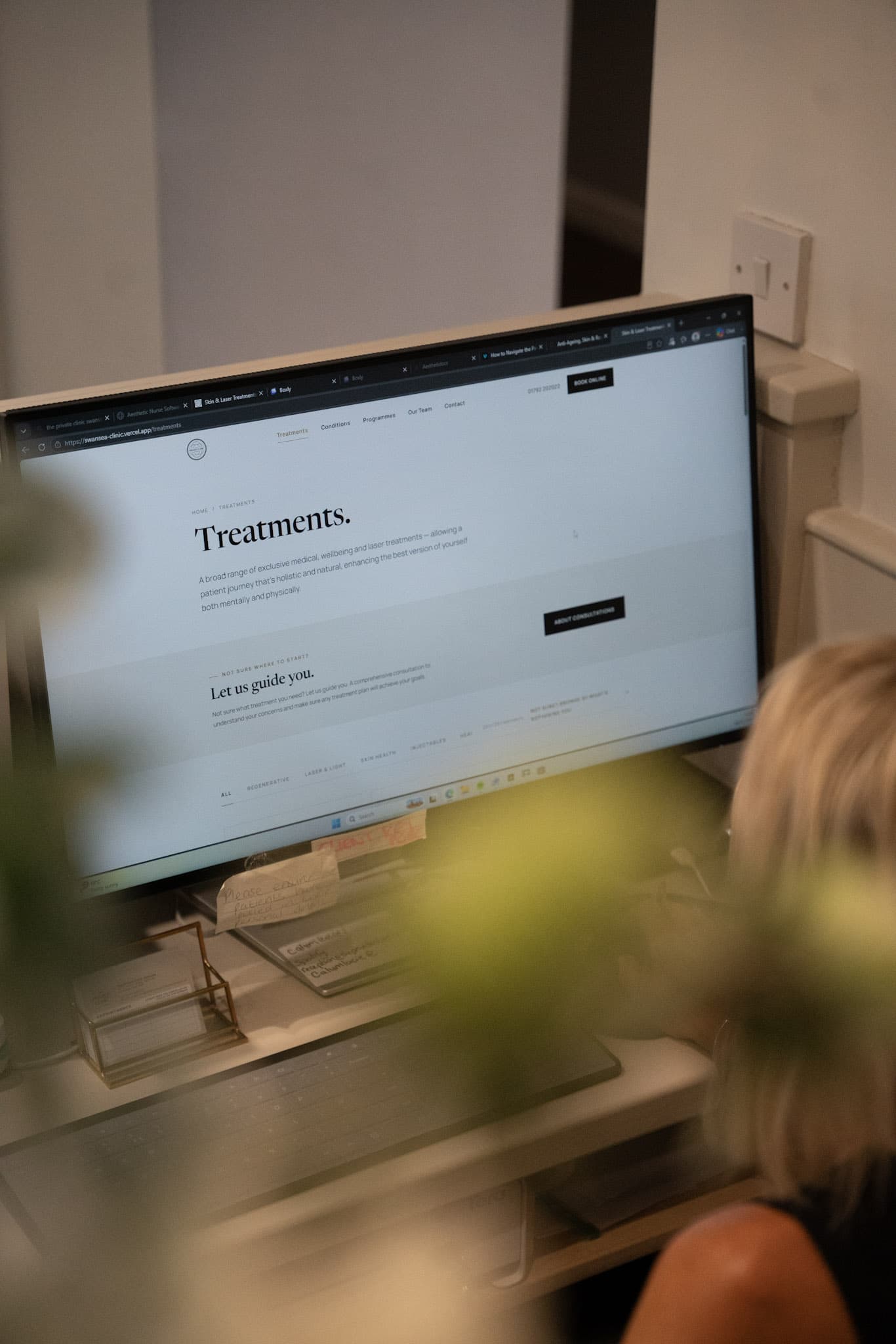 The reception desk at The Private Clinic Swansea